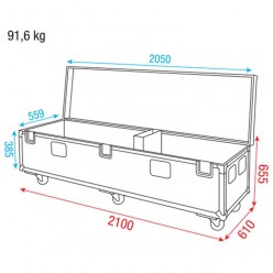 Wentex D7555 Pipe & Drape Case 45 cm base